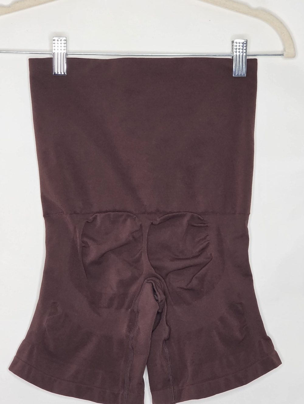 Yitty Ultra High Waist Booty Lift Shorts Size XL/XXL Chocolate Brown Open Gusset - Picture 2 of 14
